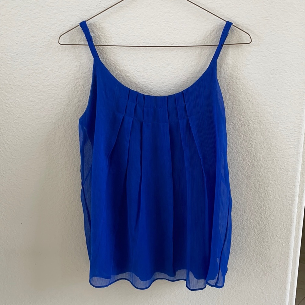 NY&Co. Cobalt Blue Sleeveless Blouse